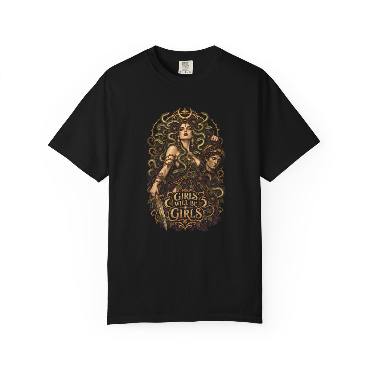 Girls Will Be Girls Medusa gothic botanical shirt by Vespera Morrigan