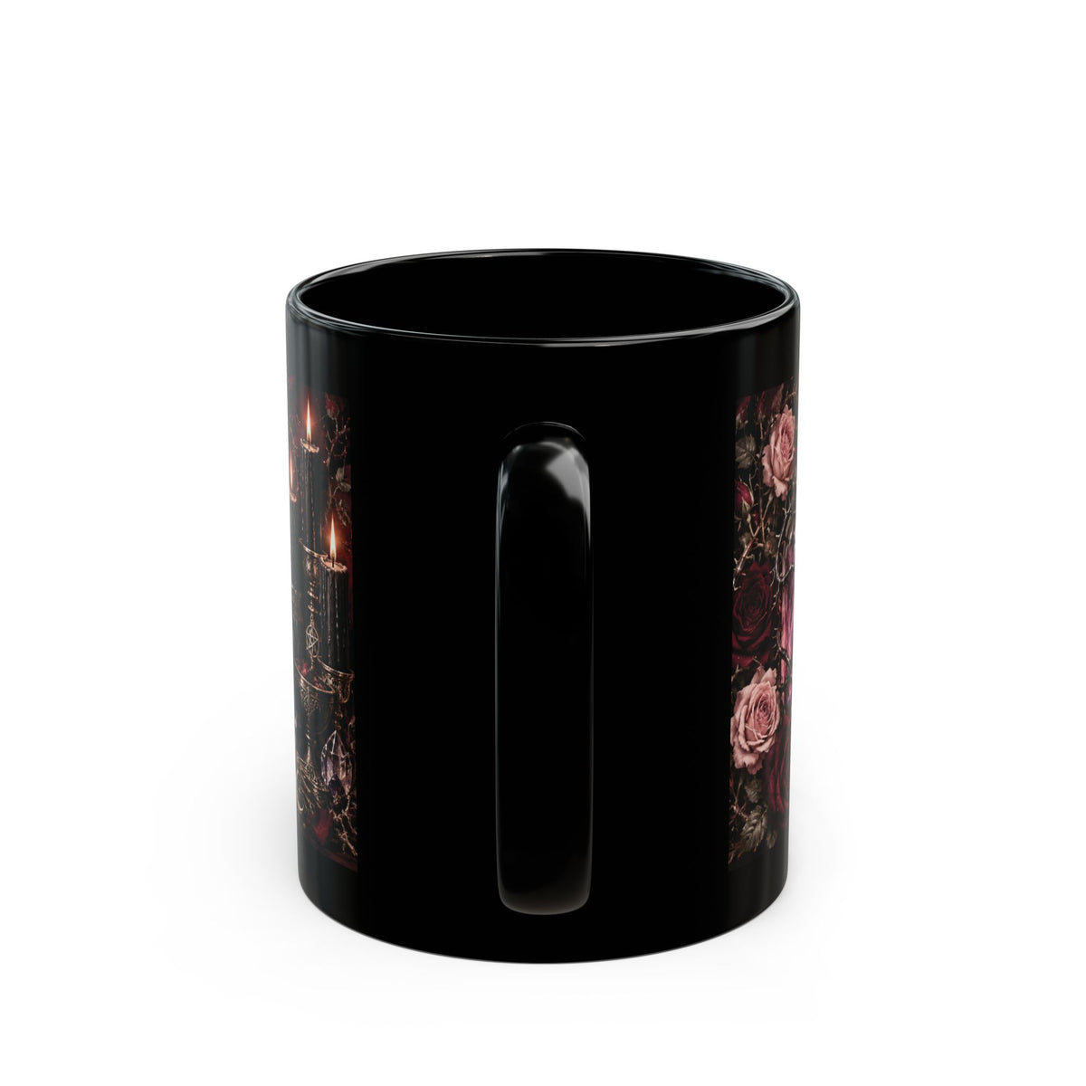 Put Them in a JAR! — Gothic Spell Jar Black Mug, 11oz | Vespera Morrigan