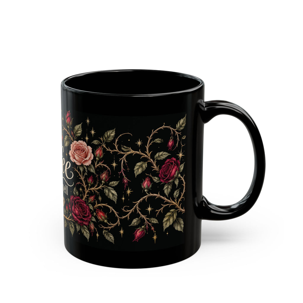 Coffee Is the Spell — Poison Garden Black Mug, 11oz