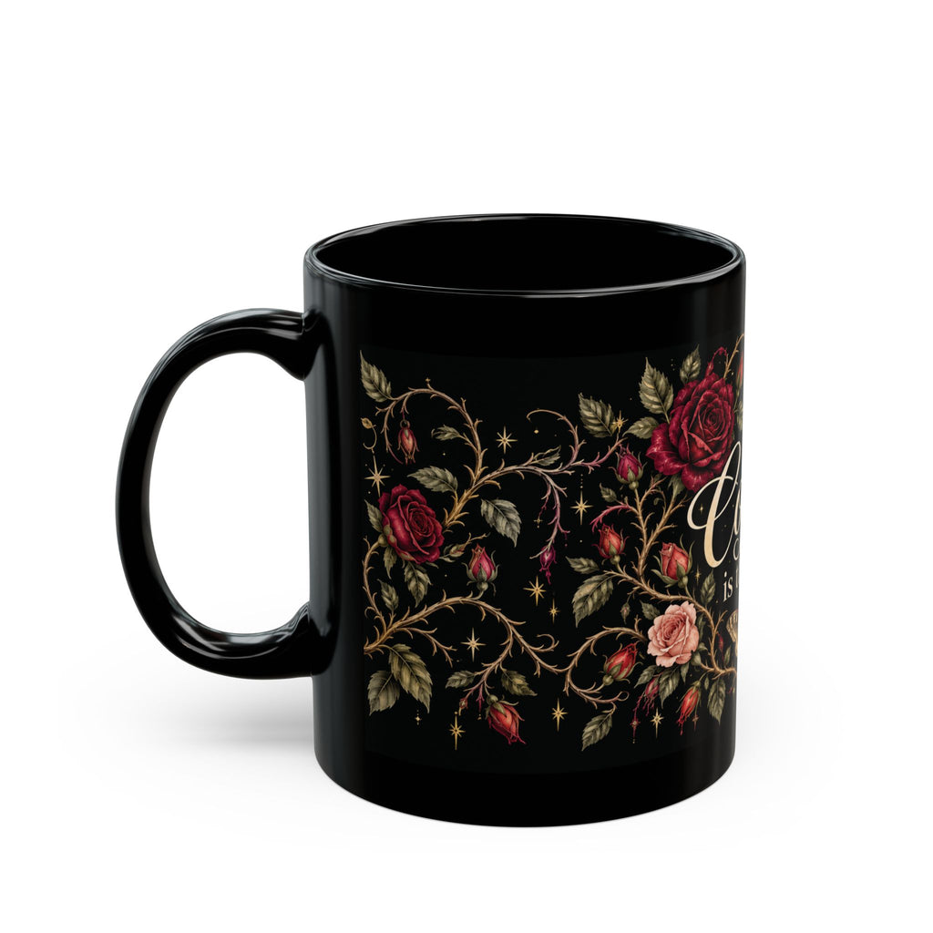 Coffee Is the Spell — Poison Garden Black Mug, 11oz