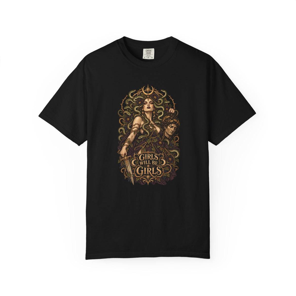 Girls Will Be Girls — Medusa Gothic Botanical T-Shirt | Vespera Morrigan