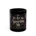 We Are the Weirdos, Mr. — Purple Raven Black Mug, 11oz | Vespera Morrigan