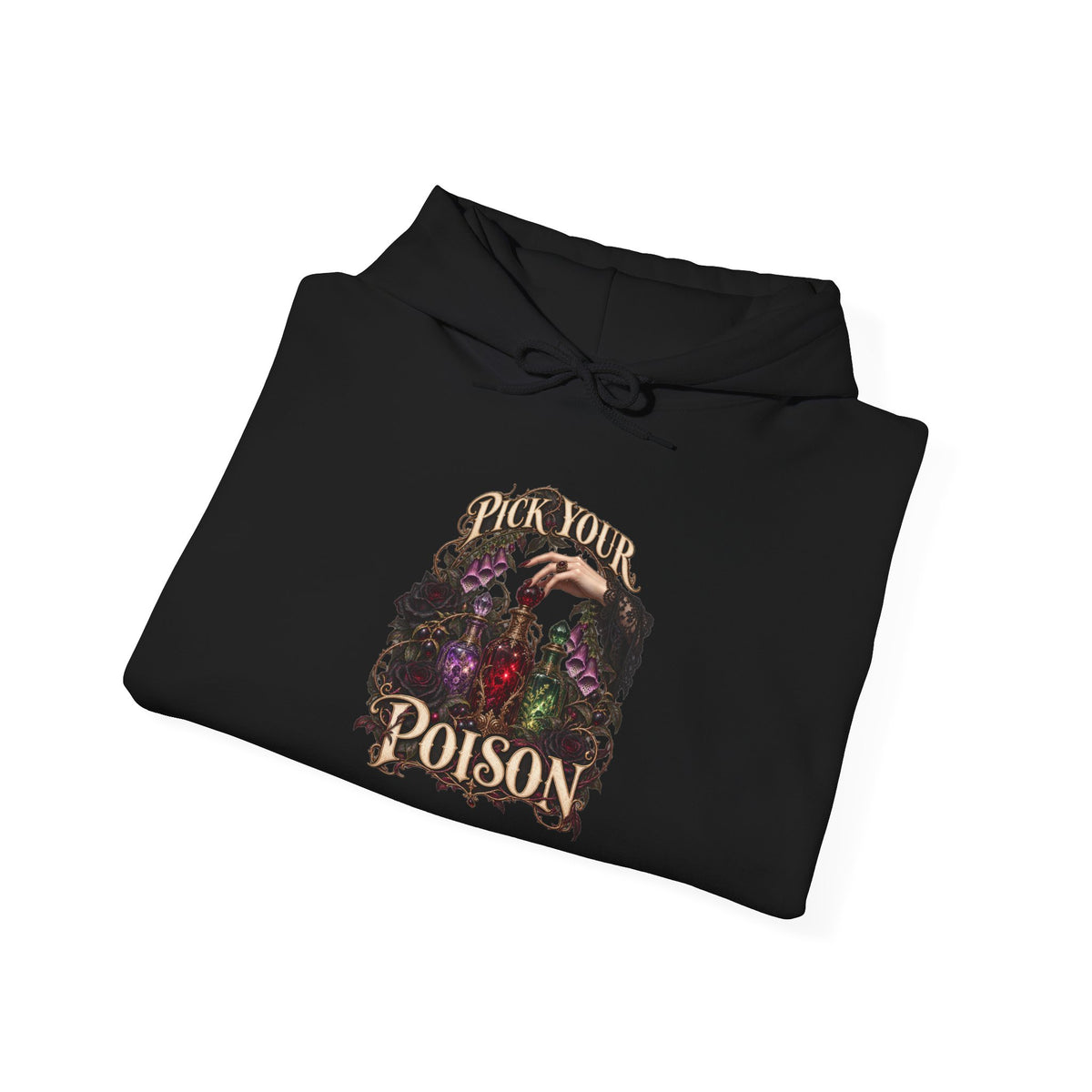 Pick Your Poison | Apothecary Bottles Hoodie | Vespera Morrigan