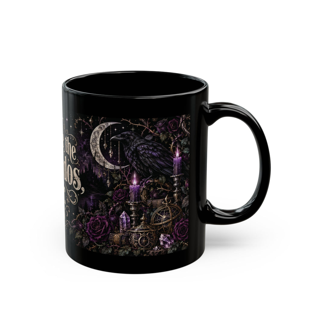 We Are the Weirdos, Mr. — Purple Raven Black Mug, 11oz | Vespera Morrigan