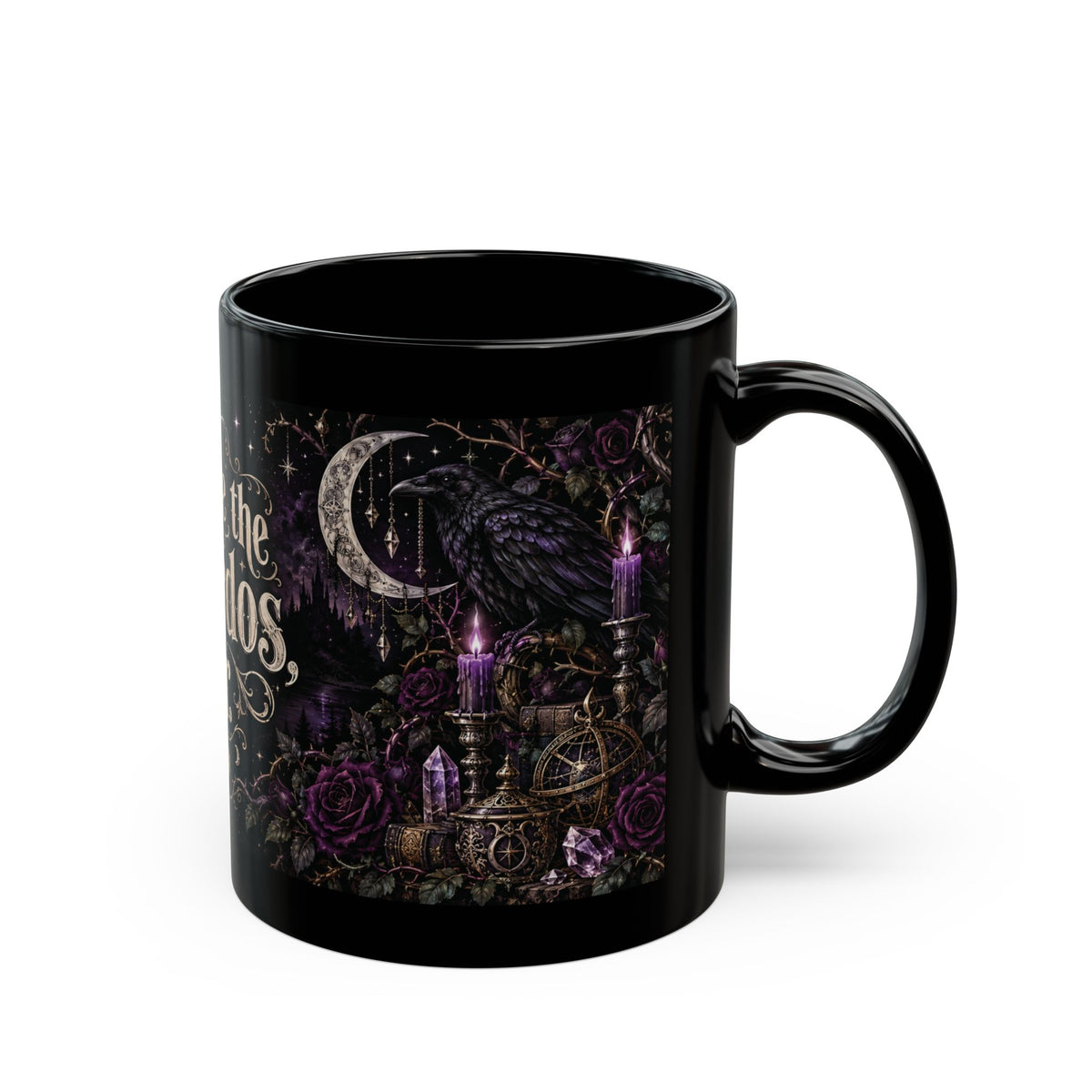 We Are the Weirdos, Mr. — Purple Raven Black Mug, 11oz | Vespera Morrigan