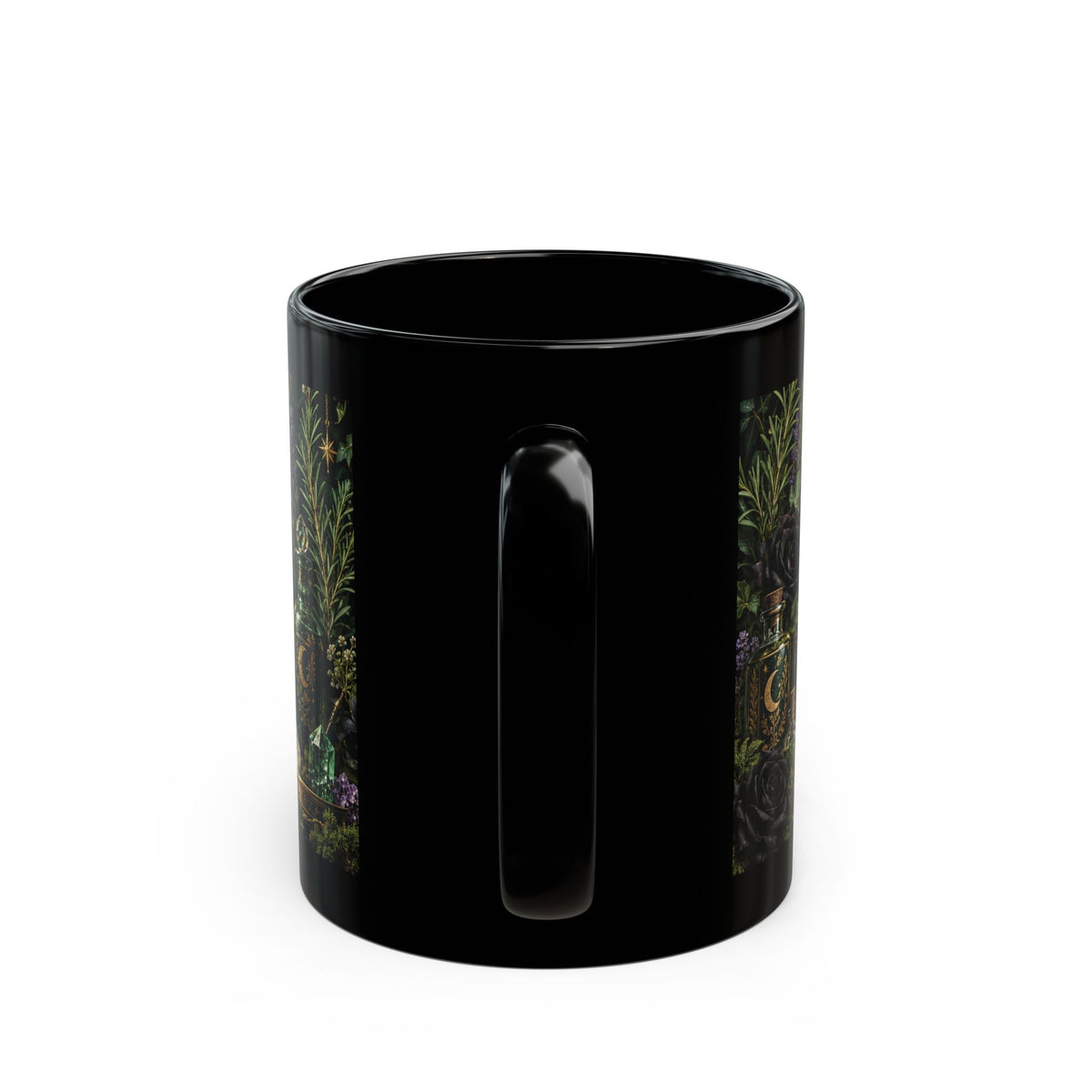 Hexing Is Healing — Emerald Apothecary Black Mug, 11oz | Vespera Morrigan