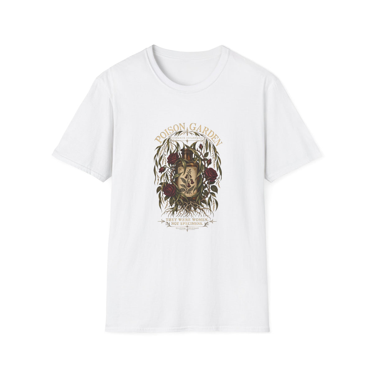 They Were Women — Poison Garden Research Department White T-Shirt | Vespera Morrigan