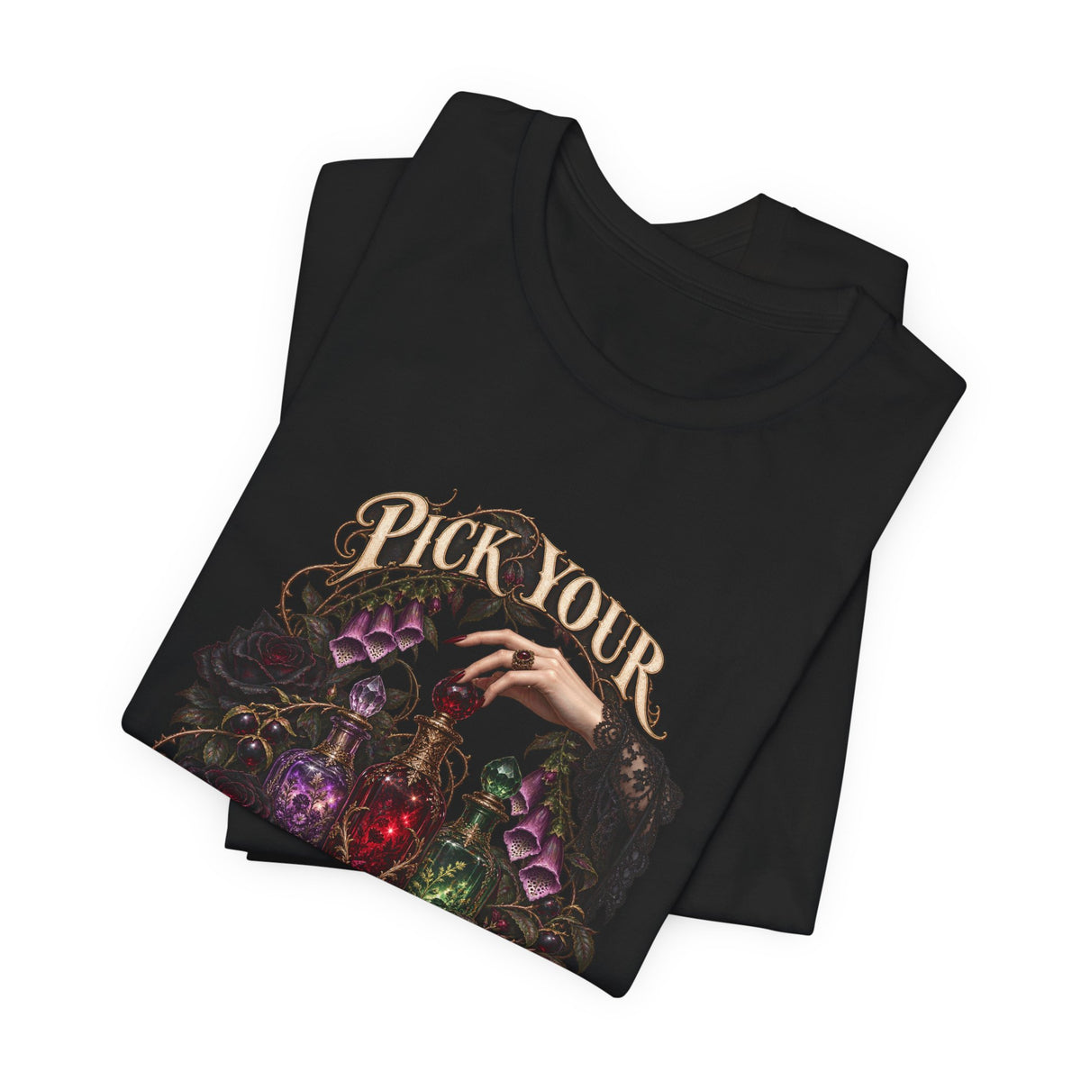Pick Your Poison | Apothecary Bottles Tee | Vespera Morrigan