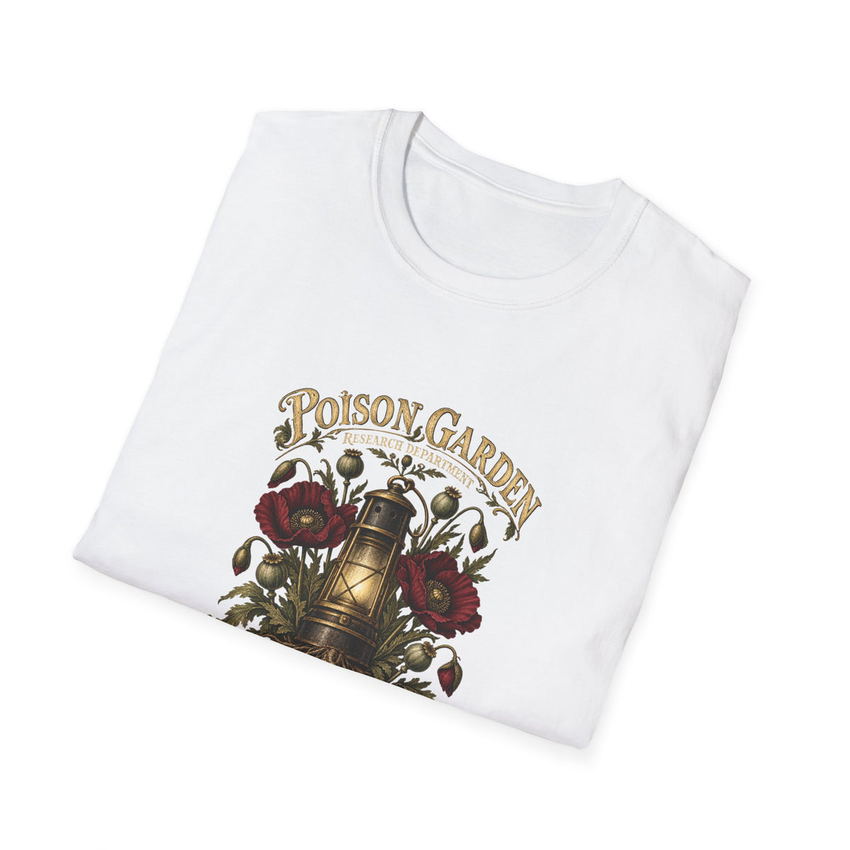 They Promised Relief — Poison Garden Research Department White T-Shirt | Vespera Morrigan
