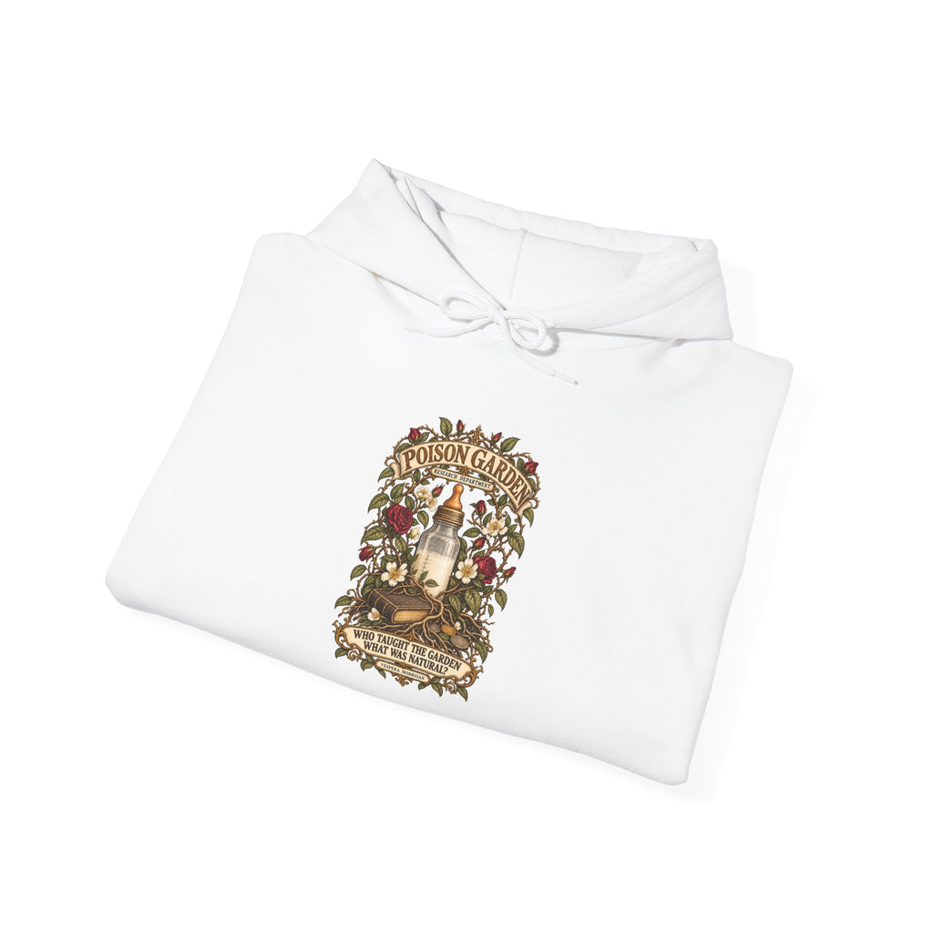 Who Taught the Garden — Poison Garden Research Department White Hoodie | Vespera Morrigan