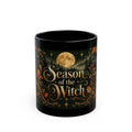 Season of the Witch — Autumn Raven Black Mug, 11oz | Vespera Morrigan