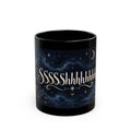 SSSSShhhhhhhhhhh — Sleepy Black Cat Mug, 11oz | Vespera Morrigan
